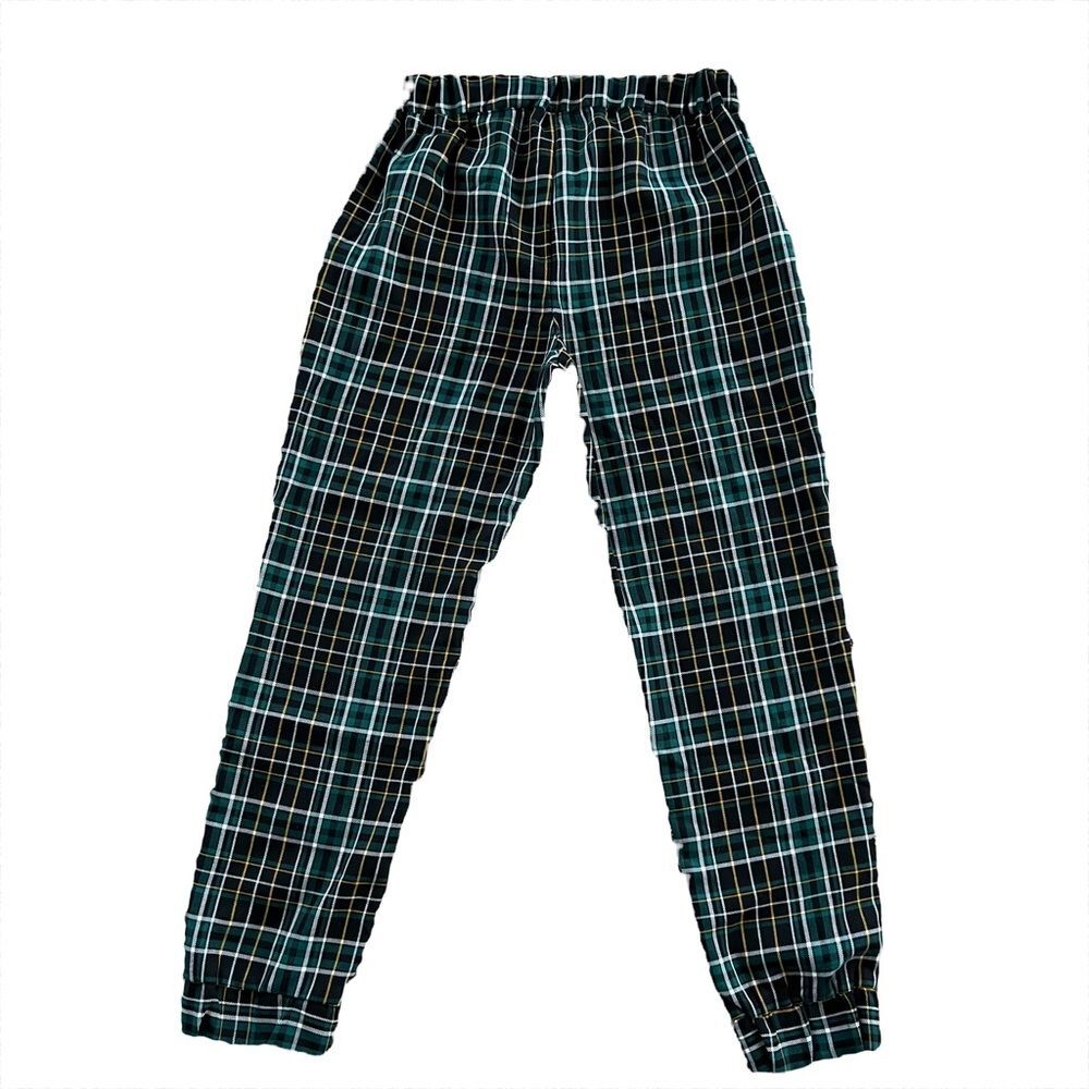 Almost Famous Y2K On Trend Jogger Green Black Plaid Pants Size M